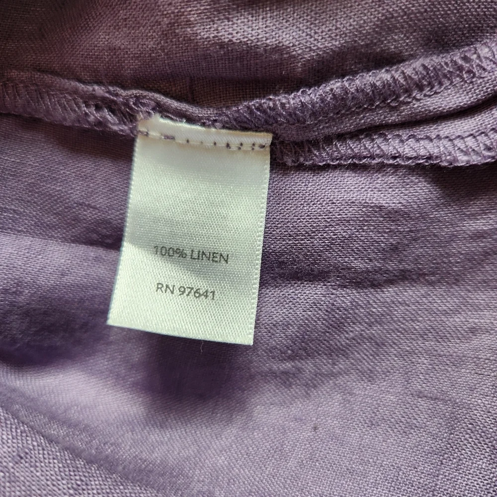 J Jill 100% Linen Button Shirt Women XL Quiet Luxury Collared Office Modest - Picture 4 of 4